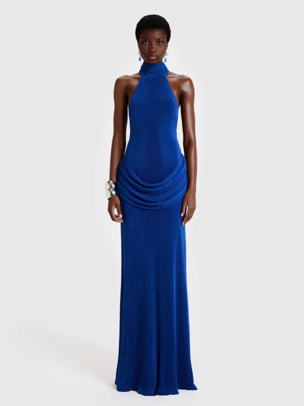 Royal Blue Halter Maxi Dress